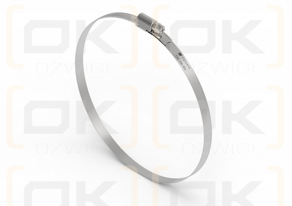 Opaska zaciskowa 130-150 ślimakowa (obejma W2 - stal nierdzewna) szerkość 9mm TEGER ( sprzedawane po 10 )