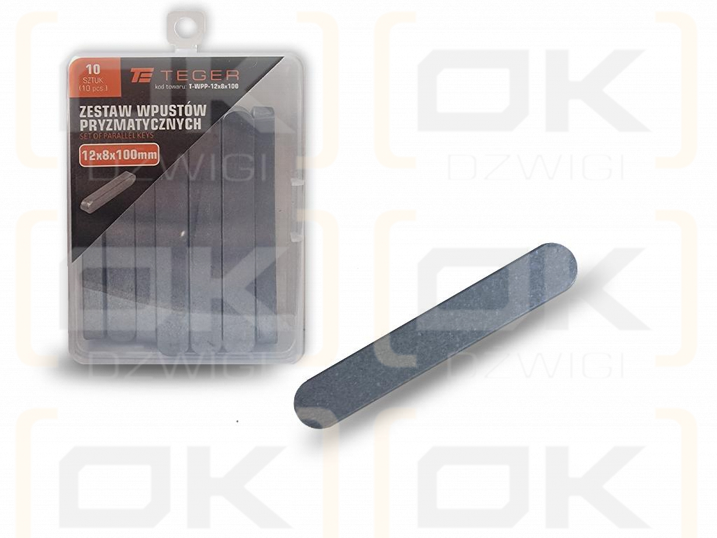 Prismenschlüssel 12x8x100 TEGER, (Verkauf in Packungen zu 10 Stück)