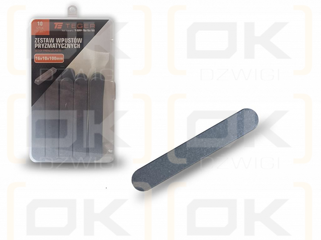 Prismatic key 16x10x100 TEGER, (sold in packs of 10)