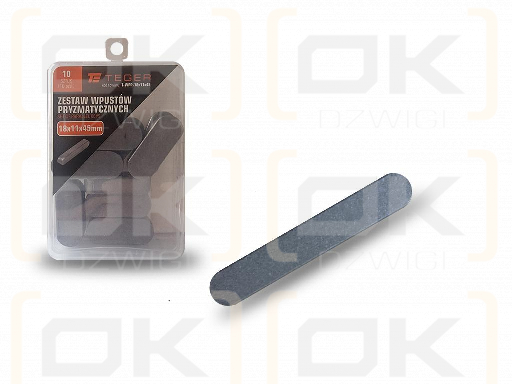 Prismenschlüssel 18x11x45 TEGER, (Verkauf in Packungen zu 10 Stück)