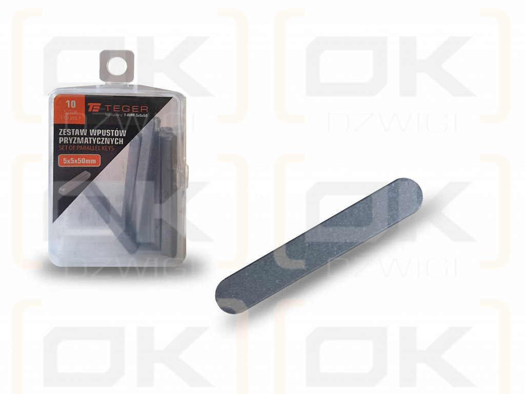 Prismenschlüssel 5x5x50 TEGER, (Verkauf in Packungen zu 10 Stück)