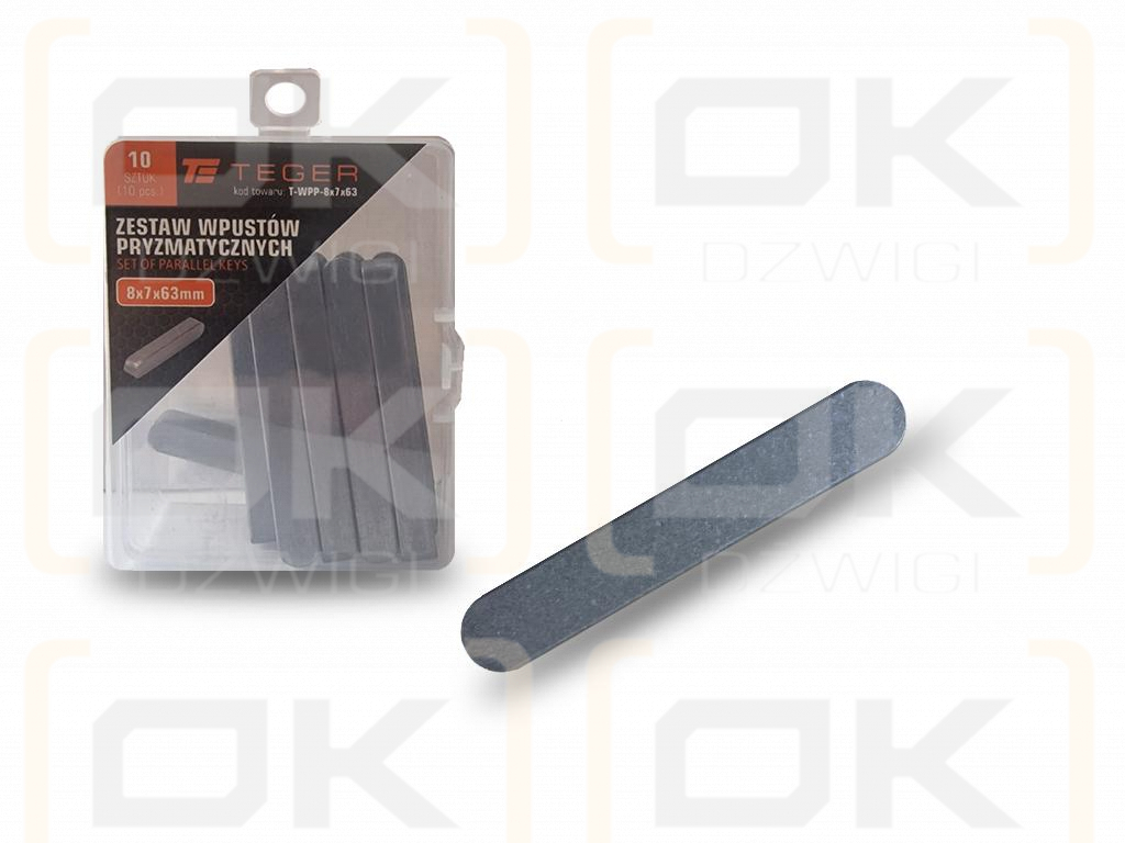 Prismenschlüssel 8x7x63 TEGER, (Verkauf in Packungen zu 10 Stück)