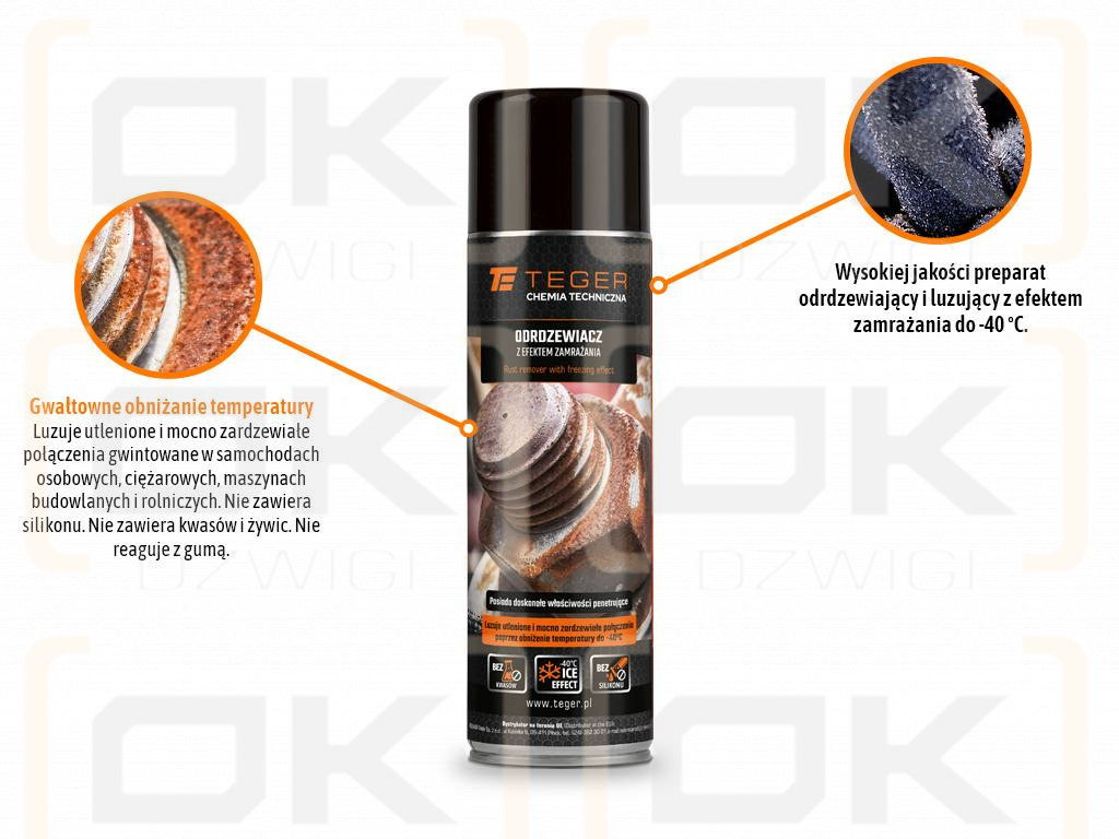Odrdzewiacz z efektem zamrażania 500 ml / TEGER