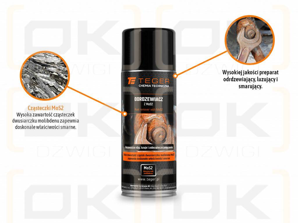 Odrdzewiacz z MOS2 400ml / TEGER