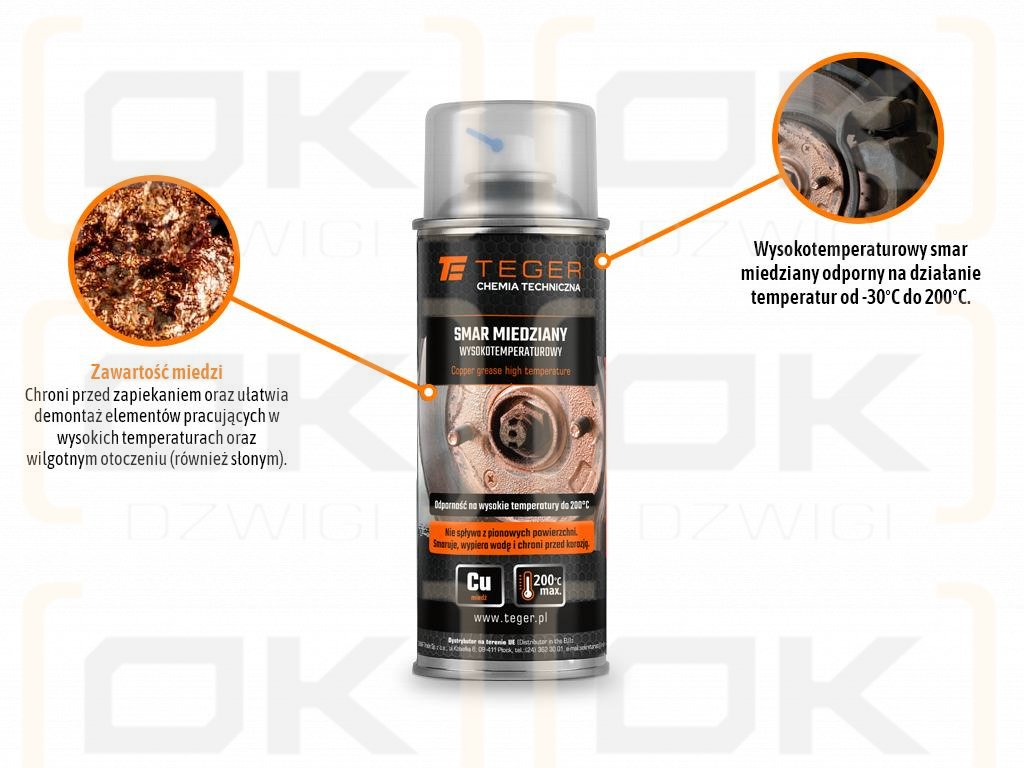Smar miedziany wysokotemperaturowy 400 ml  / TEGER