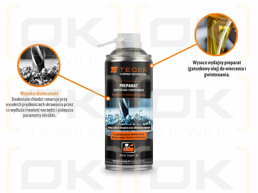 Preparat do wiercenia i gwintowania 400 ml / TEGER