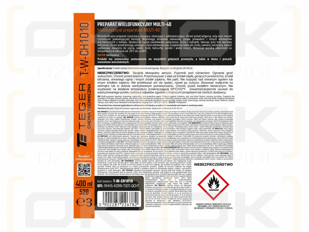 Preparat wielofunkcyjny MULTI-40 400ml / TEGER