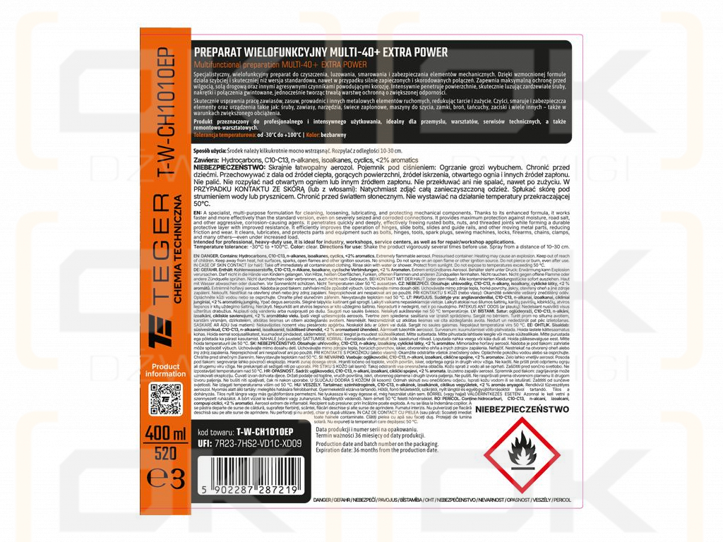 Multifunctional preparation MULTI-40 EXTRA POWER, 400ml, Teger