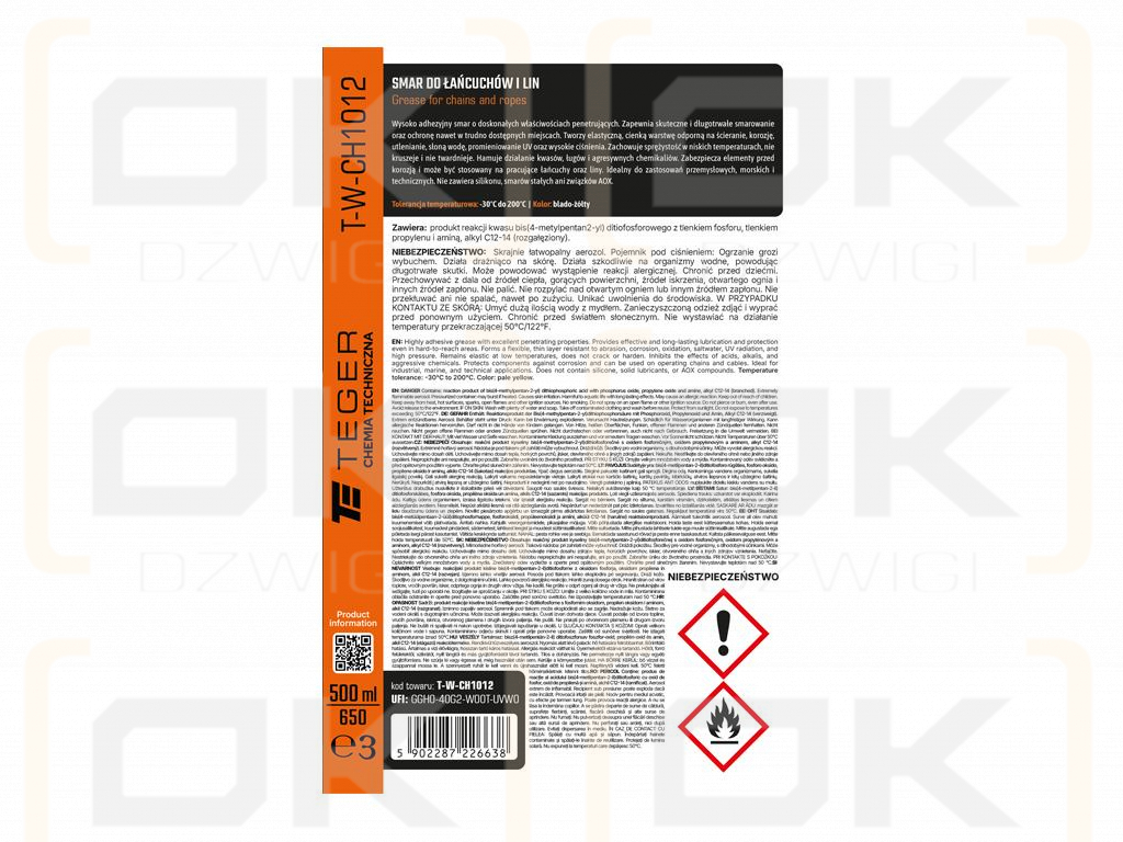 Smar do łańcuchów i lin 500ml / TEGER