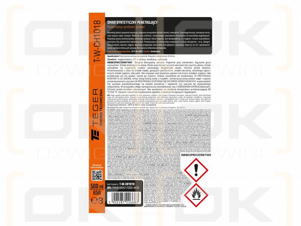 Smar syntetyczny penetrujący 500ml / TEGER