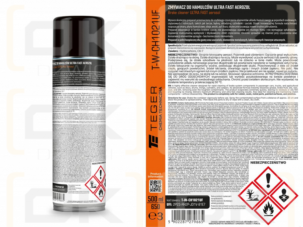 ULTRA FAST Bremsenreiniger, 500 ml, Teger