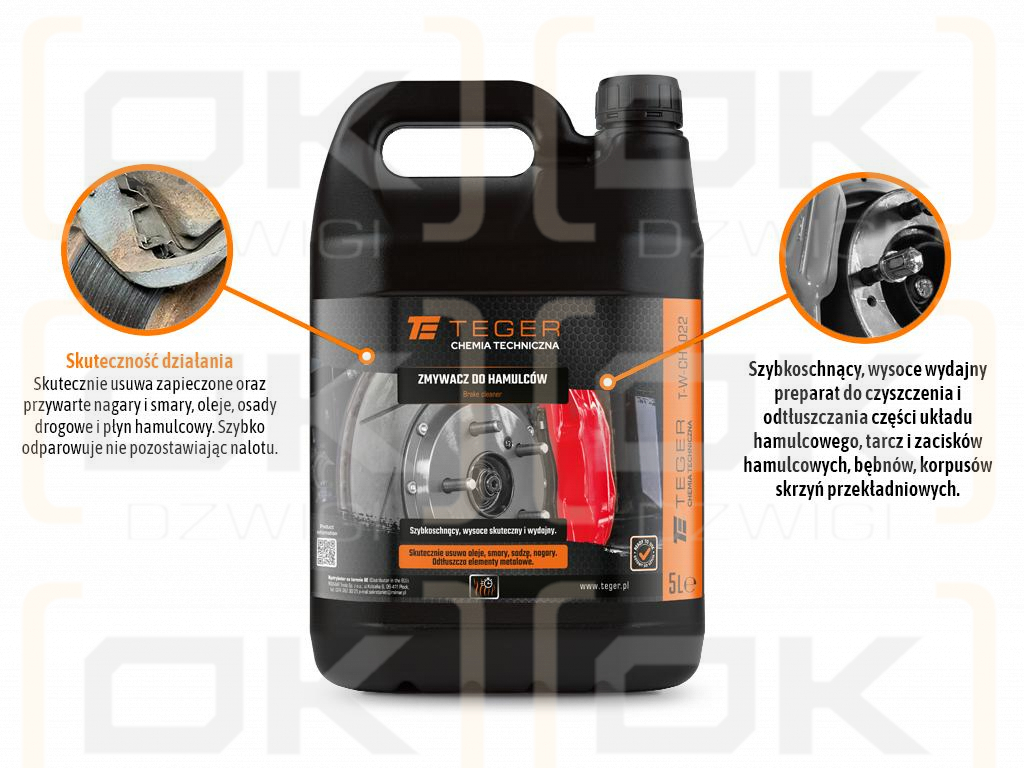 Zmywacz do hamulców 5l / TEGER
