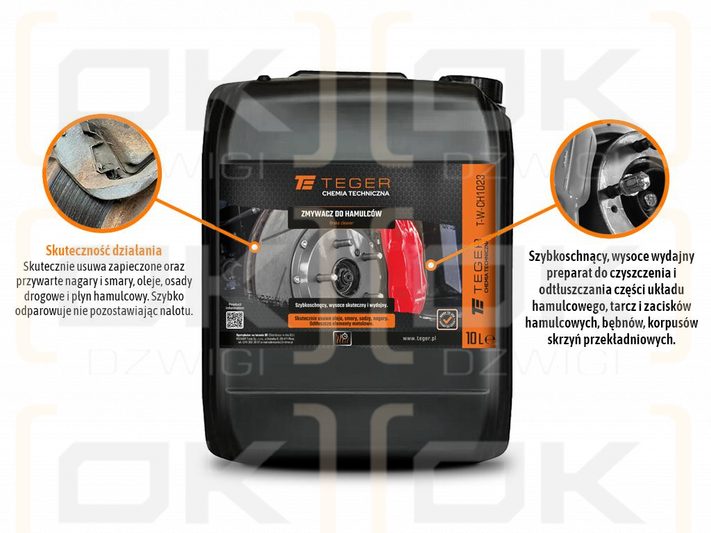 Zmywacz do hamulców 10l / TEGER