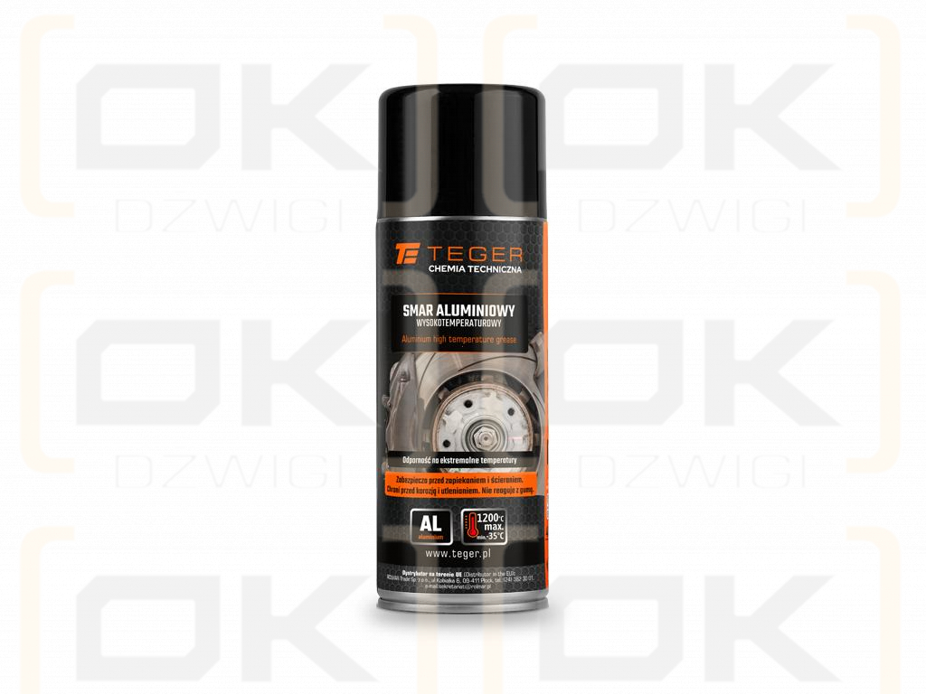 Smar aluminiowy wysokotemperaturowy -35°C do + 1200 °C, 400ml, Teger