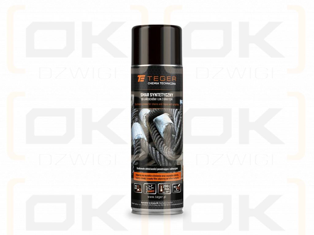 Smar syntetyczny do łańcuchów i lin z grafitem, 500ml, Teger