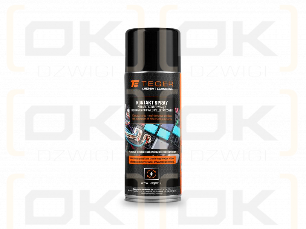 Kontakt spray - preparat konserwujący do likwidacji przebić elektrycznych, 400ml, Teger