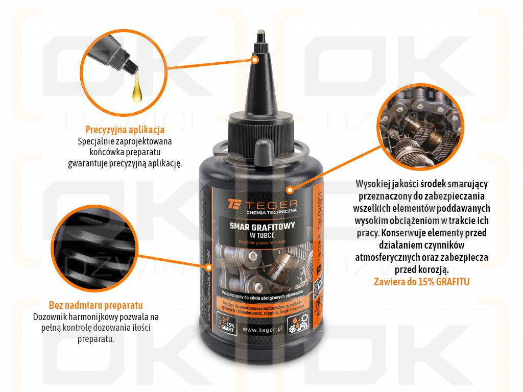 Smar grafitowy w tubce, 70 ml, Teger (Pakowane po 12 szt)