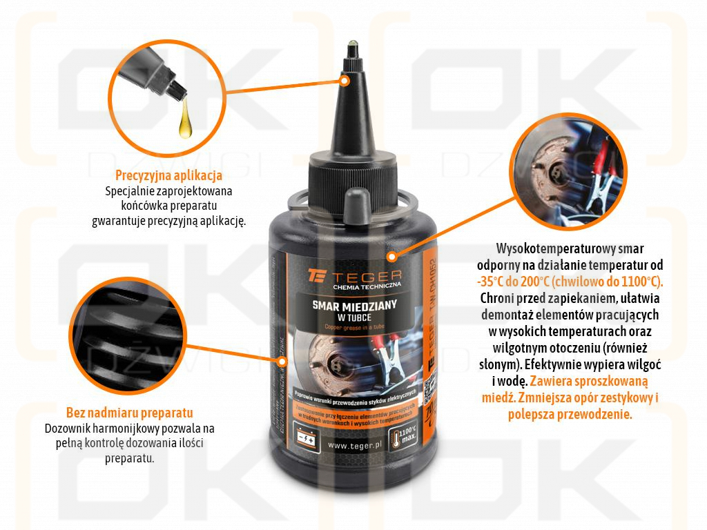 Smar miedziany w tubce, 70 ml, Teger (Pakowane po 12 szt)