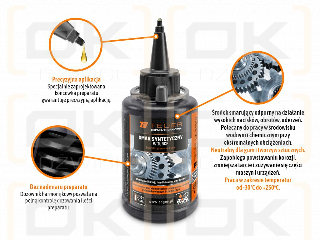 Smar syntetyczny w tubce, 70 ml, Teger (Pakowane po 12 szt)