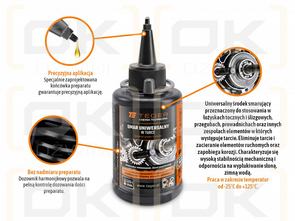 Smar uniwersalny w tubce, 70 ml, Teger (Pakowane po 12 szt)