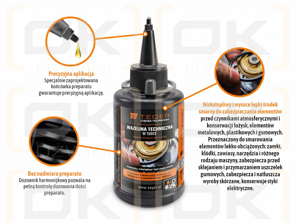 Wazelina techniczna w tubce, 70 ml, Teger (Pakowane po 12 szt)