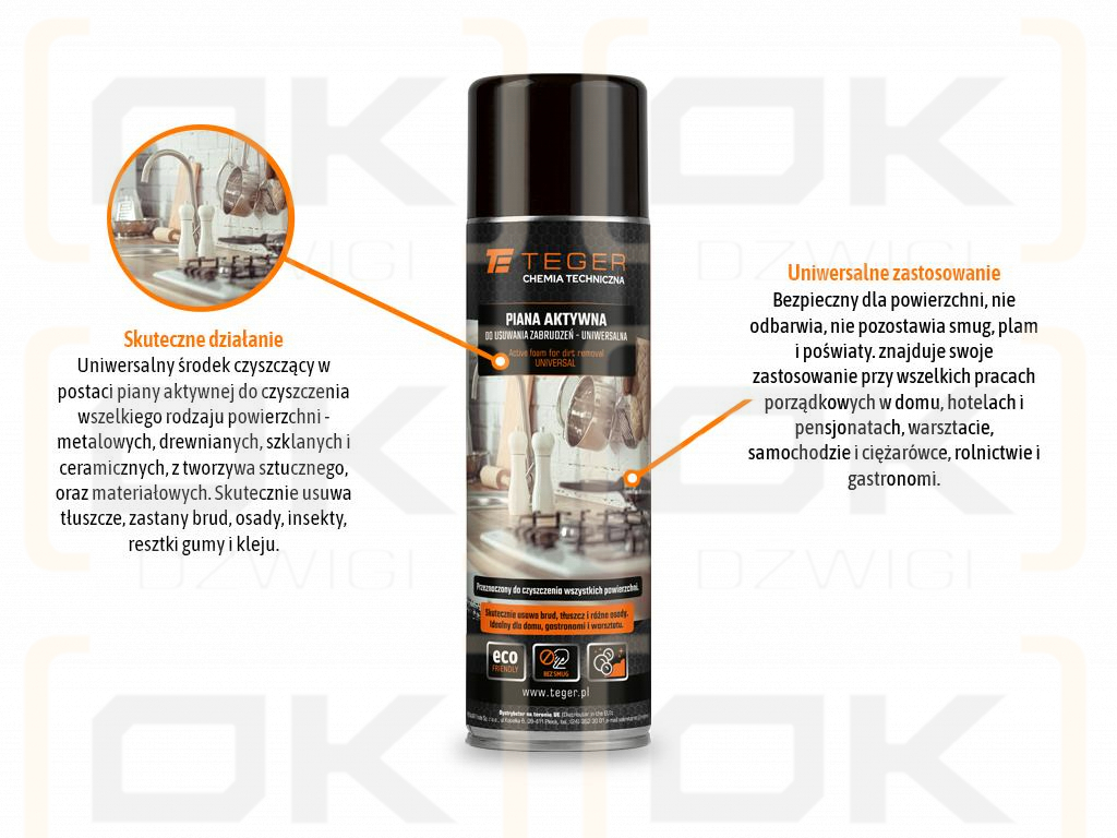 Активная пена для удаления грязи - универсальная, 500 мл, Teger