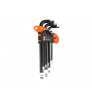 Набор шестигранных ключей, HEX 1,5-10 мм - ДЛИННЫЕ, 9 шт., Teger