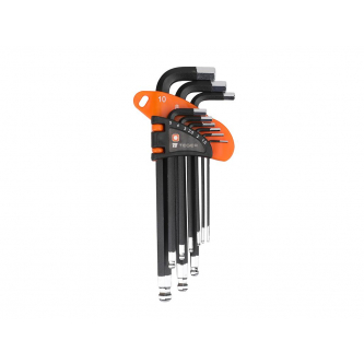 Набор шестигранных ключей, HEX 1,5-10 мм - ДЛИННЫЕ, 9 шт., Teger