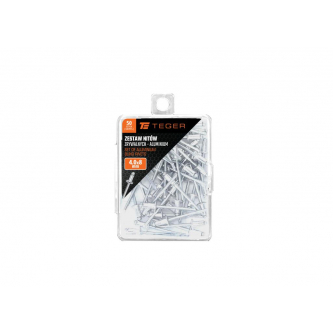 Zestaw nitów zrywalnych. aluminiowych (4.0x8mm) / 50 szt. / TEGER
