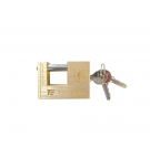 Kłódka antywłamaniowa - mosiężna / trzpieniowa 60mm - 3 klucze / TEGER