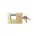 Kłódka antywłamaniowa - mosiężna / trzpieniowa 80mm - 3 klucze / TEGER