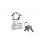 Kłódka antywłamaniowa - stalowa 50mm - 3 klucze / TEGER.