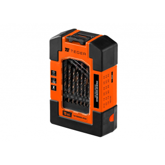 Zestaw wierteł do metalu - HSS PRO (DIN 338) (19 SZT.) / TEGER