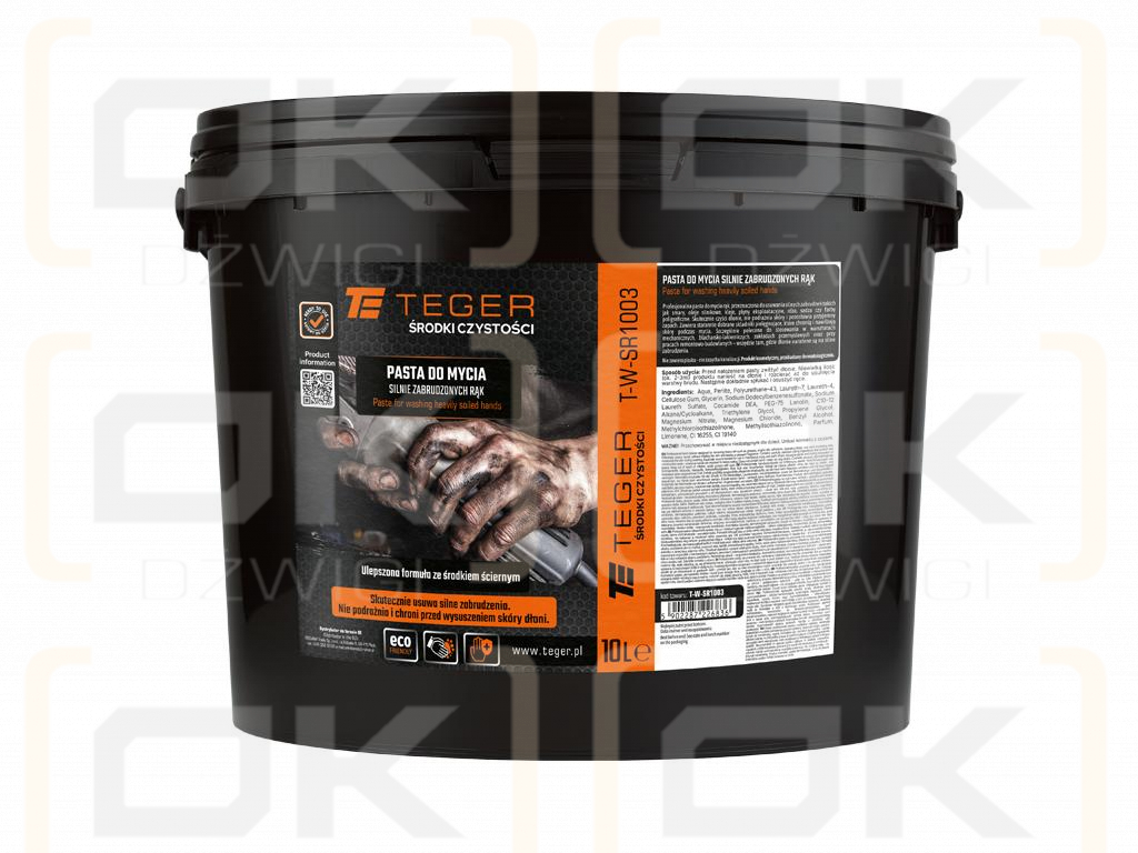 Pasta do mycia silnie zabrudzonych rąk 10l / TEGER