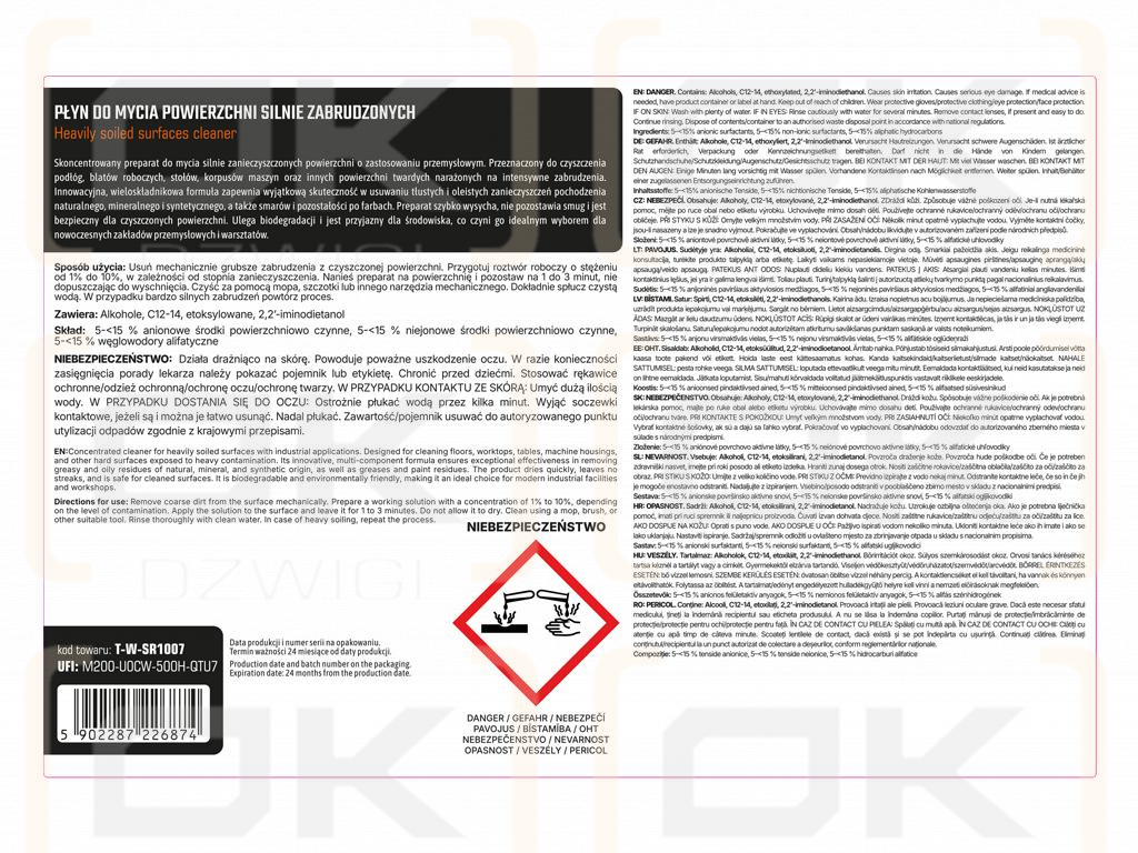 Płyn do mycia powierzchni silnie zabrudzonych 5l / TEGER