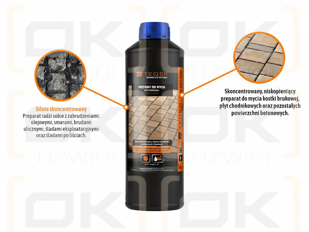 Preparat do mycia kostki brukowej 1 KG / (Płyn) TEGER