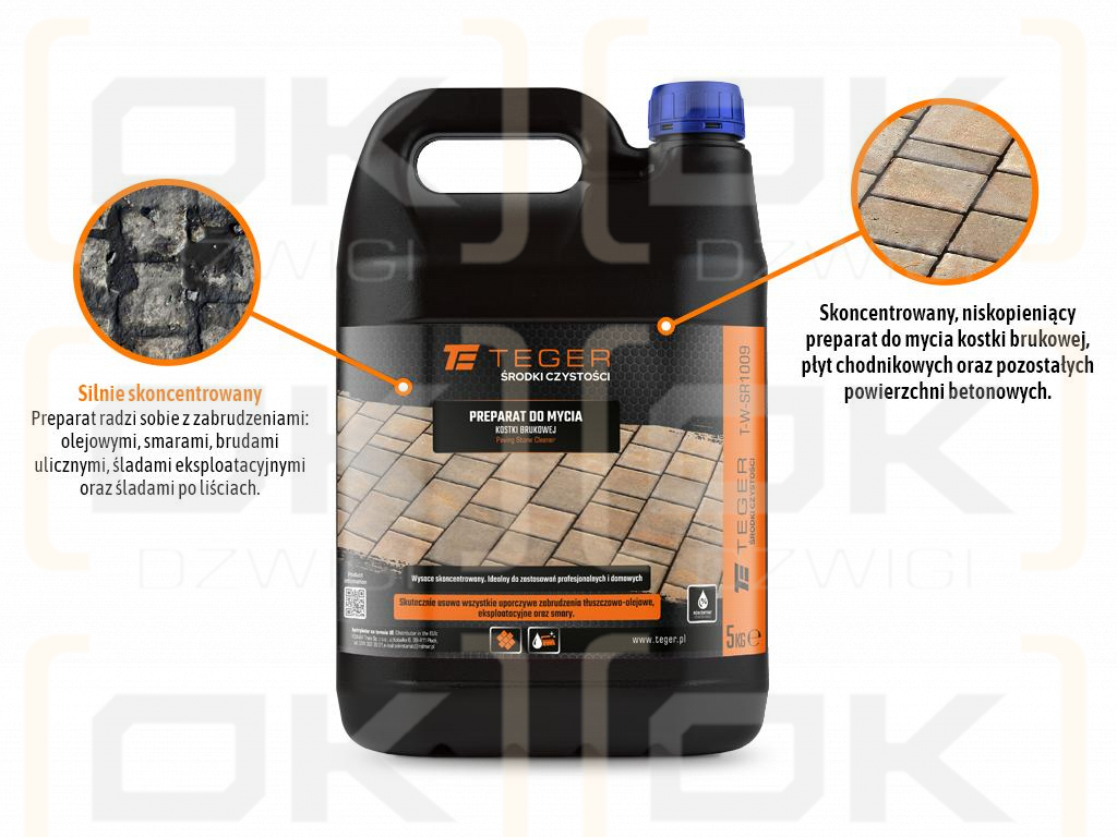 Preparat do mycia kostki brukowej 5 KG/ (Płyn) TEGER