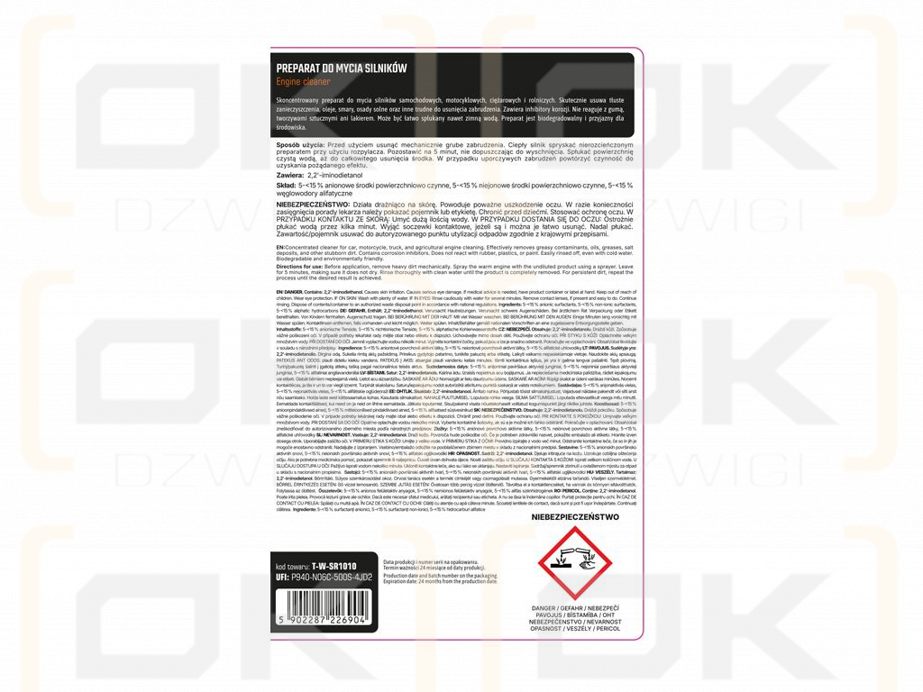 Preparat do mycia silników 1l / (Płyn) - atomizer / TEGER