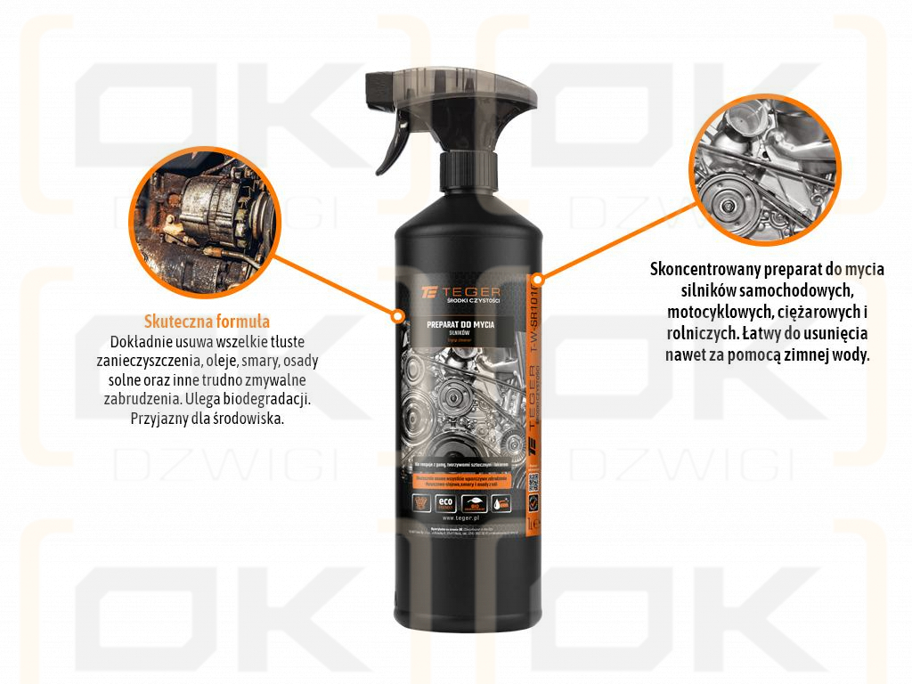 Preparat do mycia silników 1l / (Płyn) - atomizer / TEGER