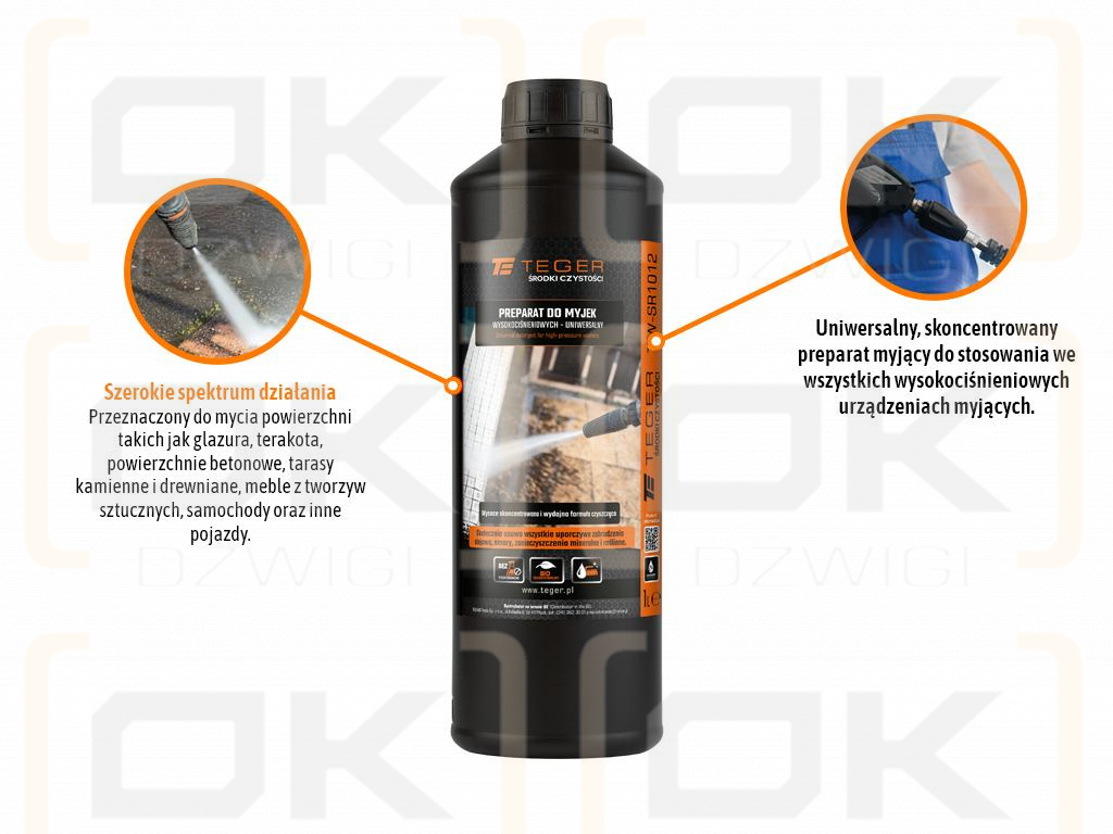 Preparat do myjek wysokociśnieniowych - uniwersalny 1l / TEGER