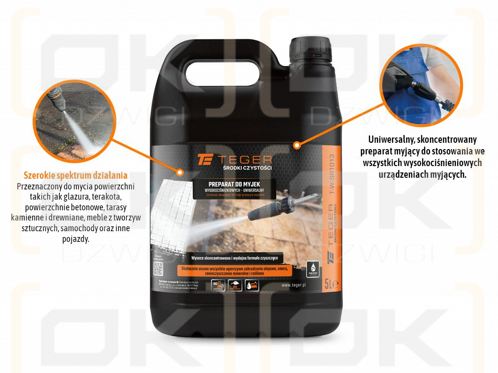 Preparat do myjek wysokociśnieniowych - uniwersalny 5l / TEGER