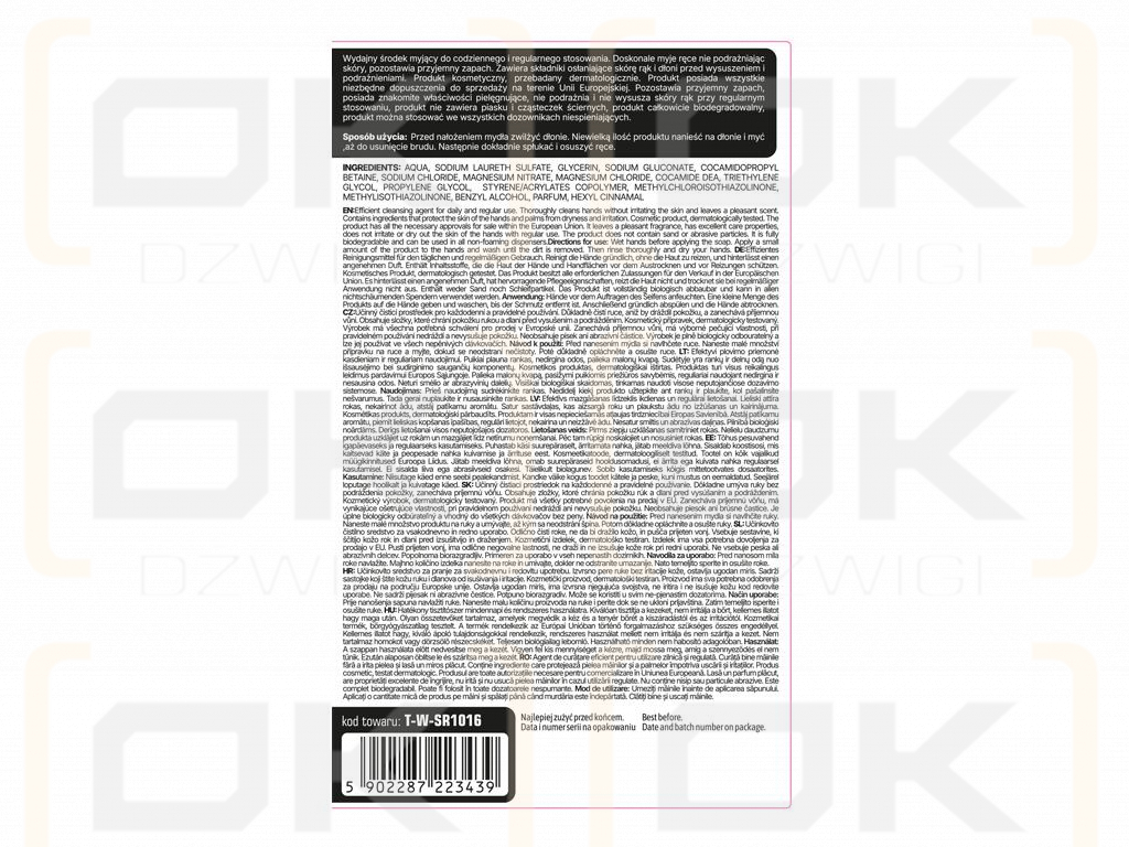 Mydło w płynie PROFESSIONAL 5l / TEGER