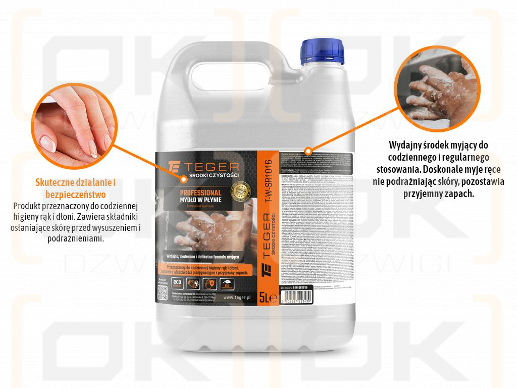 Mydło w płynie PROFESSIONAL 5l / TEGER