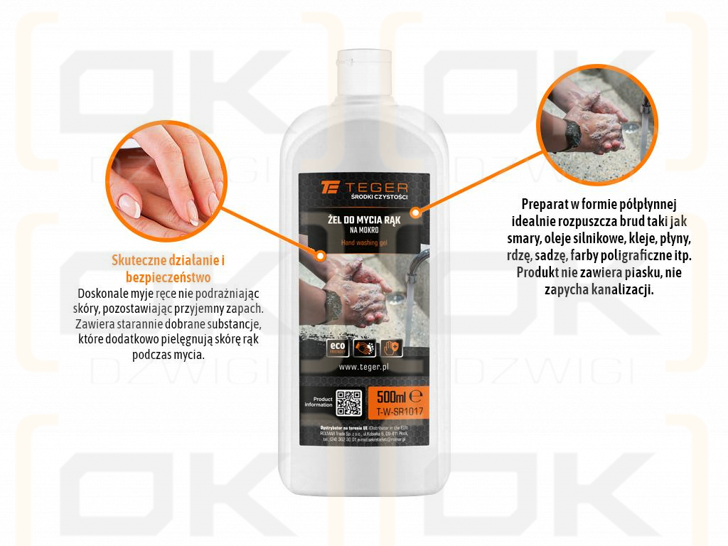 Żel do mycia rąk na mokro 500ml / TEGER