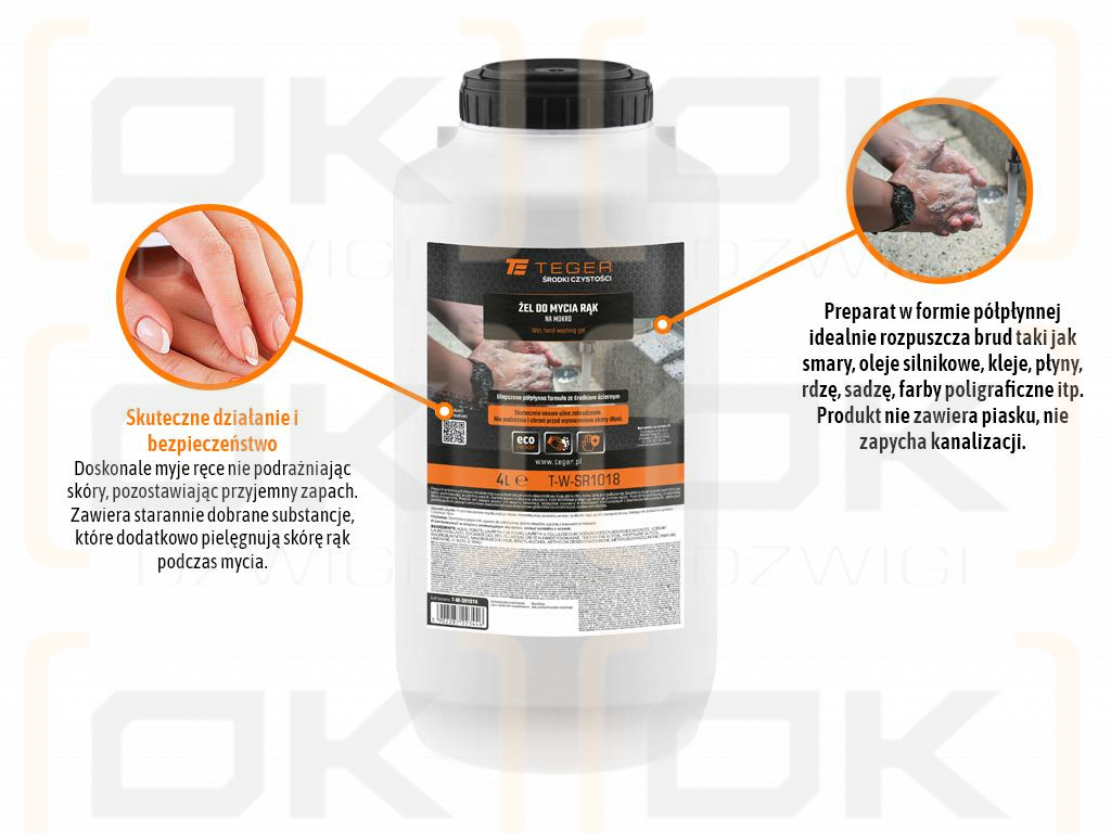 Żel do mycia rąk na mokro 4l / TEGER