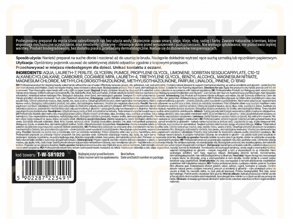 Żel do mycia rąk na sucho NEW FORMULA 4l / TEGER