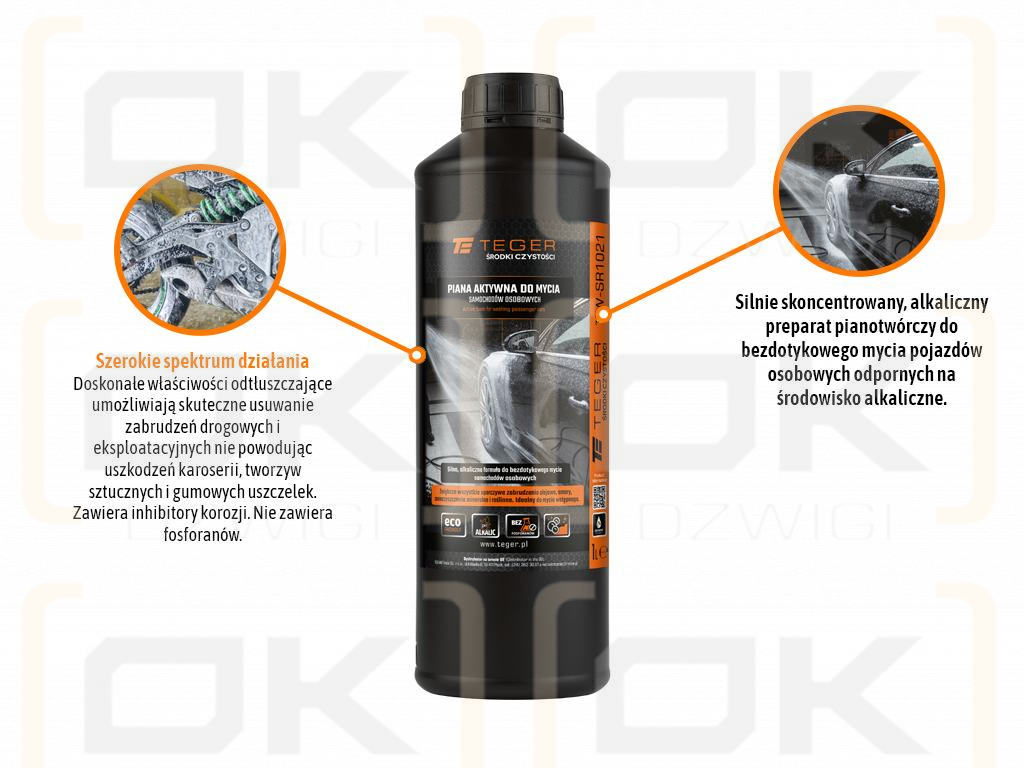 Piana aktywna do mycia samochodów osobowych 1 l / TEGER