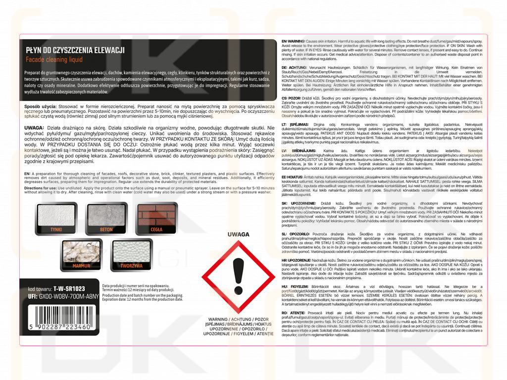 Płyn do czyszczenia elewacji 5l / TEGER