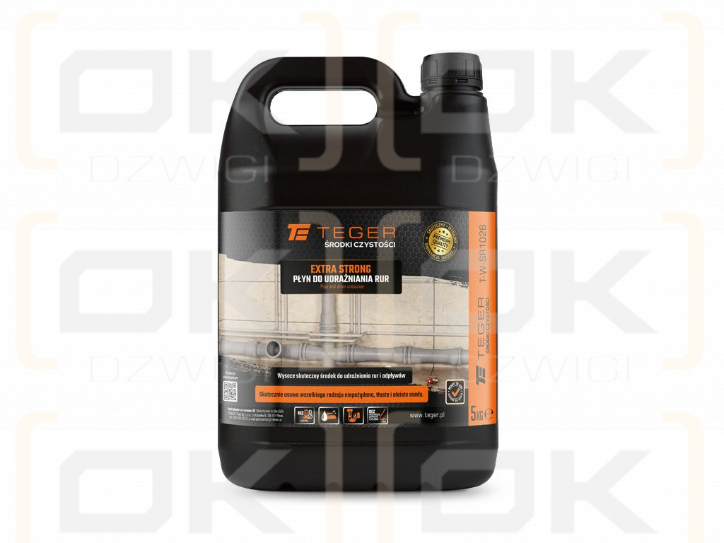 Płyn do udrażniania rur EXTRA STRONG 5 kg / TEGER