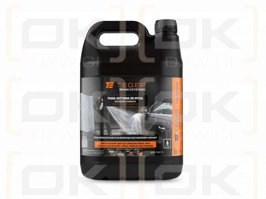 Piana aktywna do mycia samochodów osobowych, 5 l, Teger
